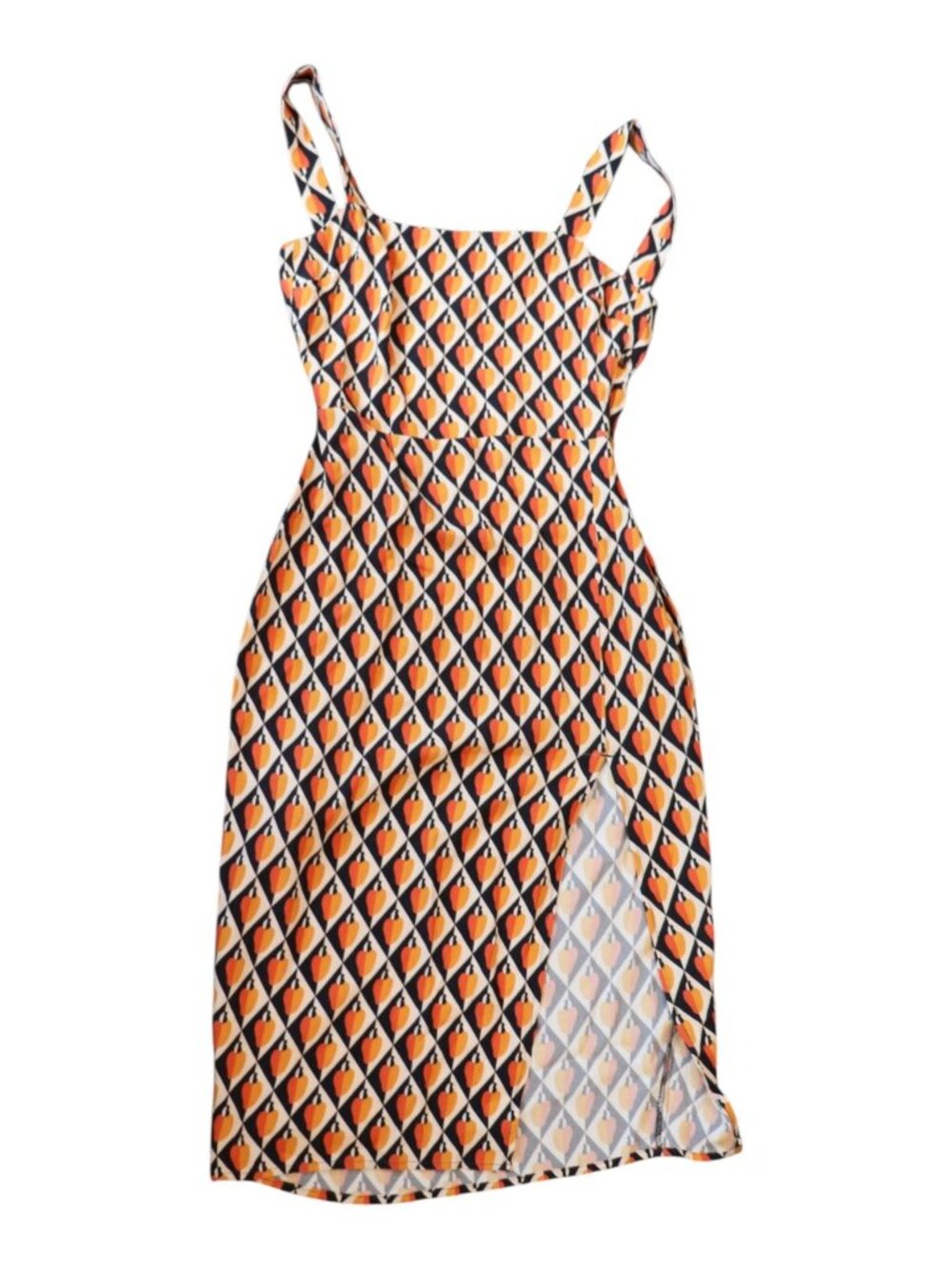 Farm Rio Graphic Cashew Print Slip Dress, XS NWT